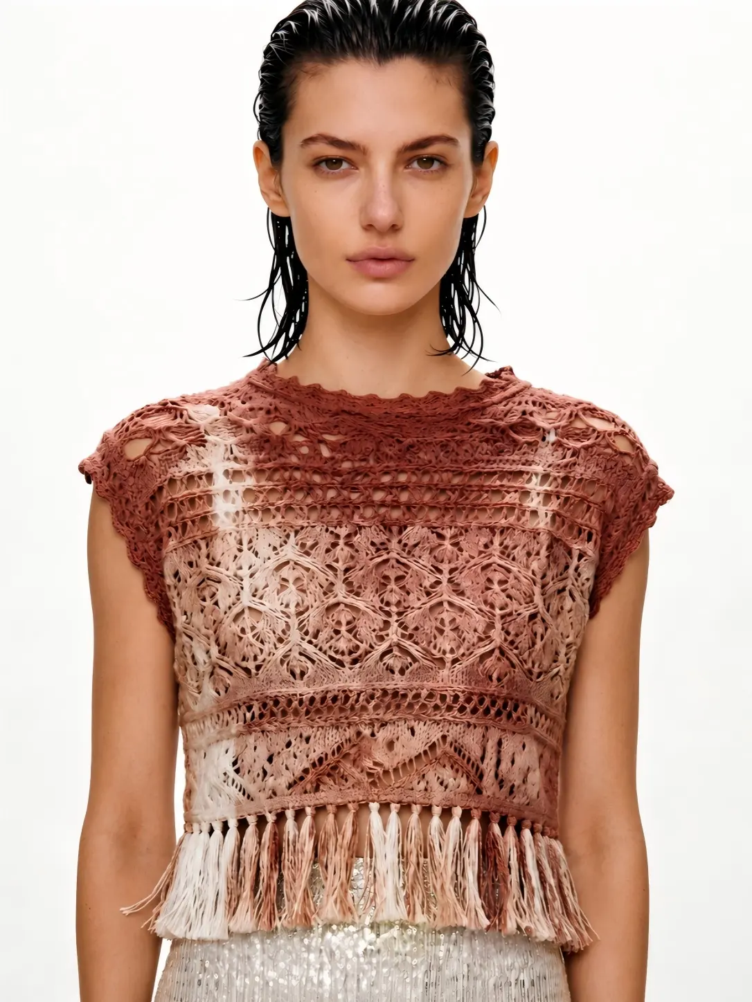 gradient crochet top blends
